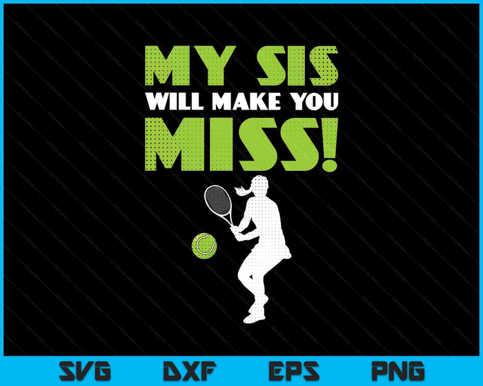 Girls Tennis Pitcher Sister Brother SVG PNG Digital Printable Files