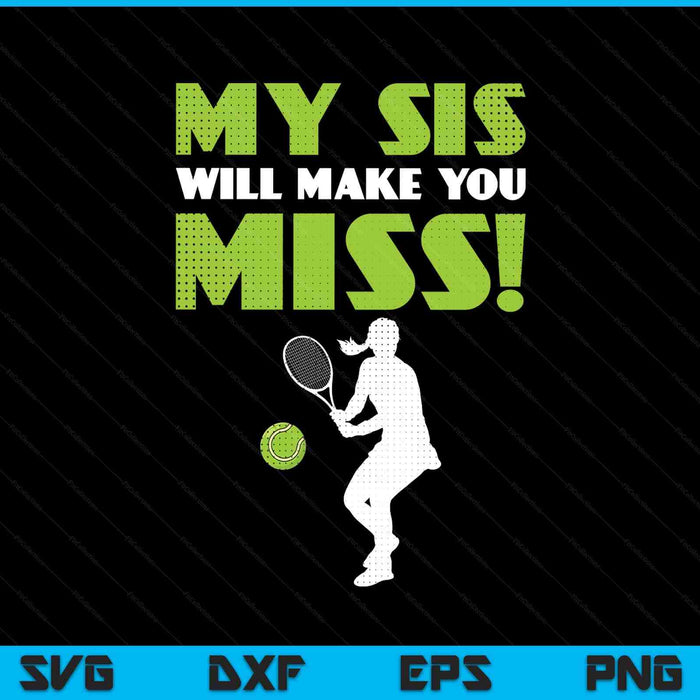 Girls tennis pitcher sister brother SVG cut file