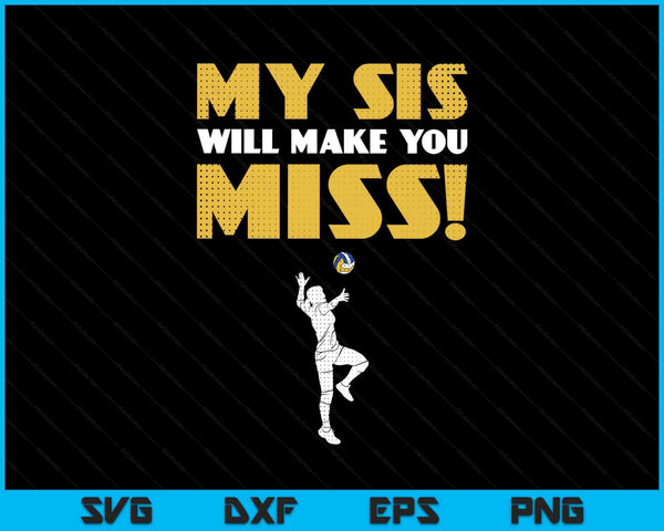 Girls volleyball pitcher sister brother SVG PNG cut file for Cricut