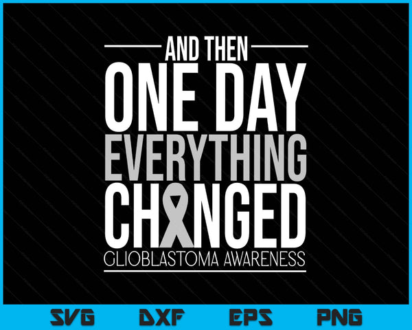 Glioblastoma Awareness Figh Brain Tumor Cure Brain Cancer SVG PNG Digital Printable Files - on a t-shirt