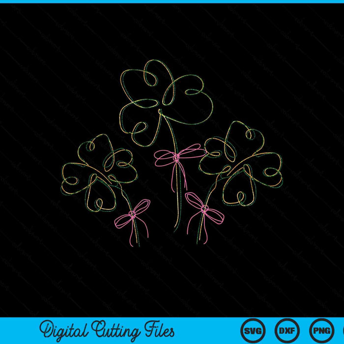 Glitter lucky shamrock Patrick's day SVG cut file