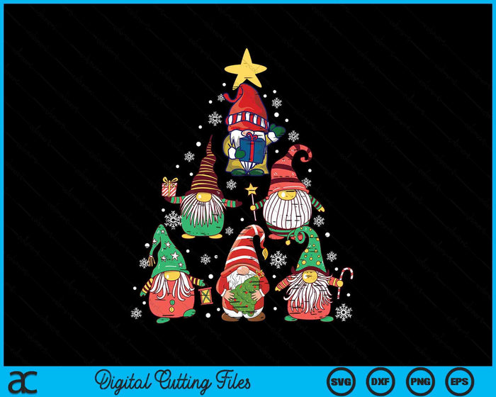 Gnomes Christmas Tree Funny Xmas Holidays SVG PNG Digital Cutting Files