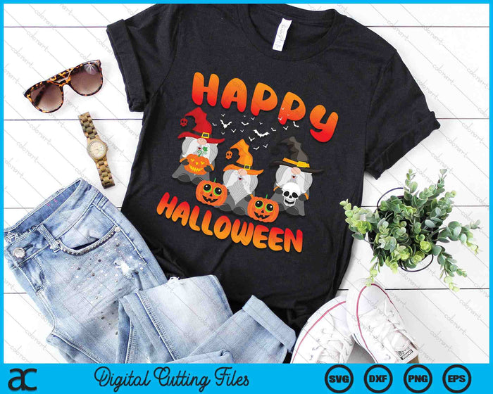 Gnomes Halloween Greeting Holiday Pumpkin Creepy Halloween SVG PNG Digital Cutting Files