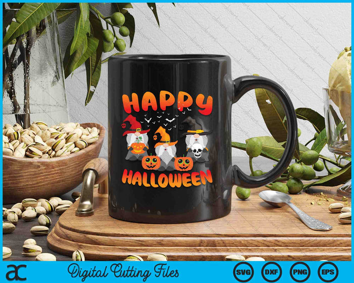 Gnomes Halloween Greeting Holiday Pumpkin Creepy Halloween SVG PNG Digital Cutting Files