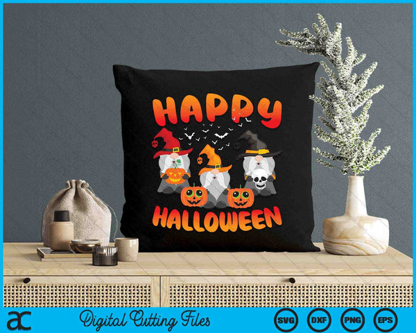 Gnomes Halloween Greeting Holiday Pumpkin Creepy Halloween SVG PNG Digital Cutting Files