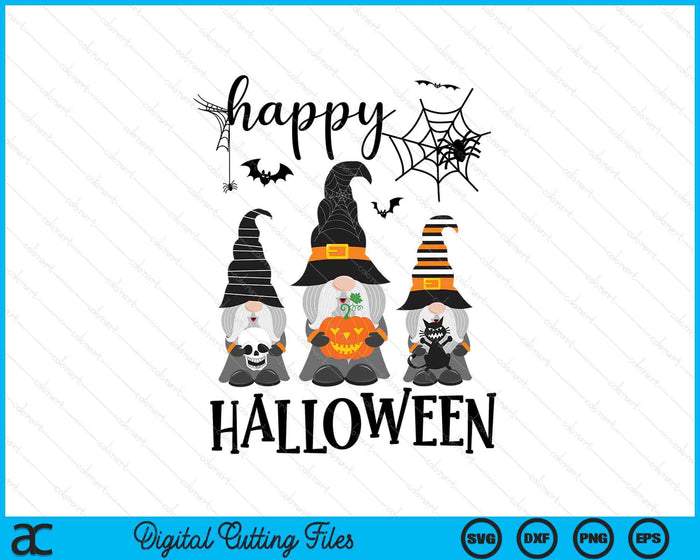 Gnomes Halloween Witch Garden Gnomes Happy Halloween SVG PNG Digital Cutting Files