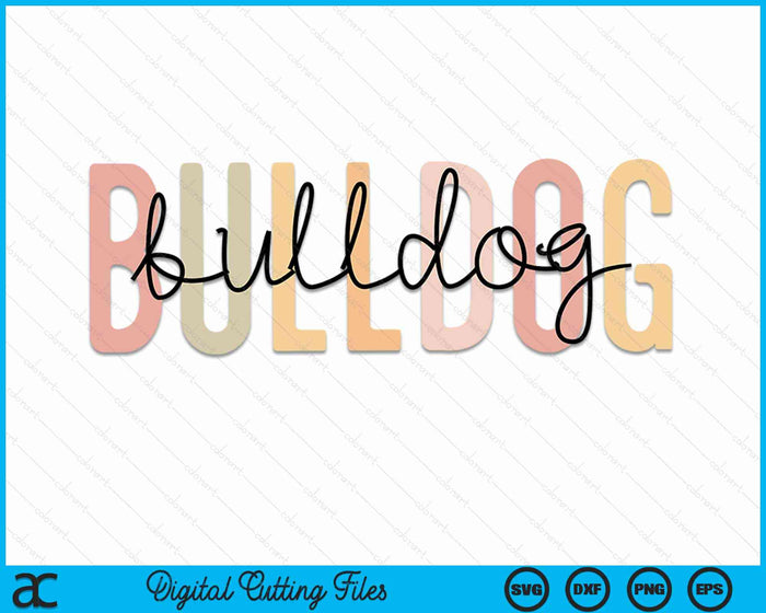 Go Bulldog Football School Spirit Team SVG PNG Digital Cutting Files