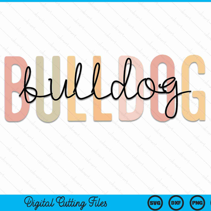 Go Bulldog Football School Spirit Team SVG PNG Digital Cutting Files