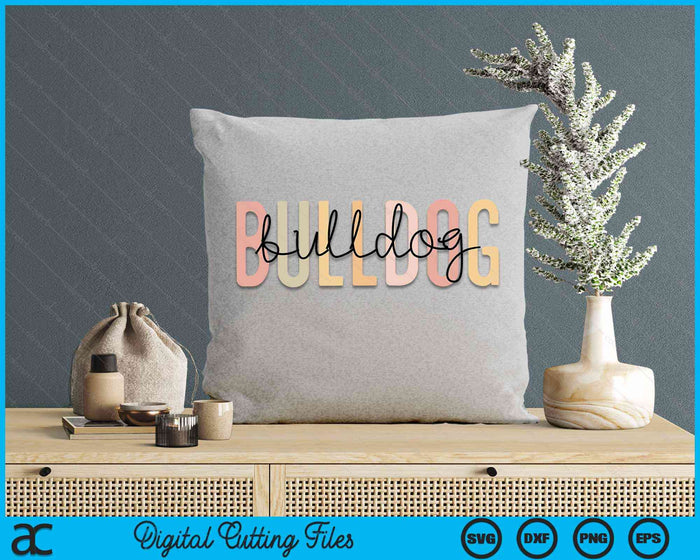 Go Bulldog Football School Spirit Team SVG PNG Digital Cutting Files