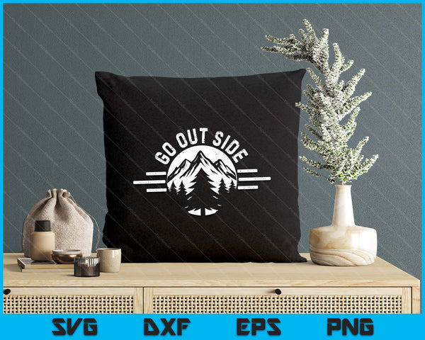 Go Outside Nature Hiking Camping Forest SVG PNG Digital Printable Files