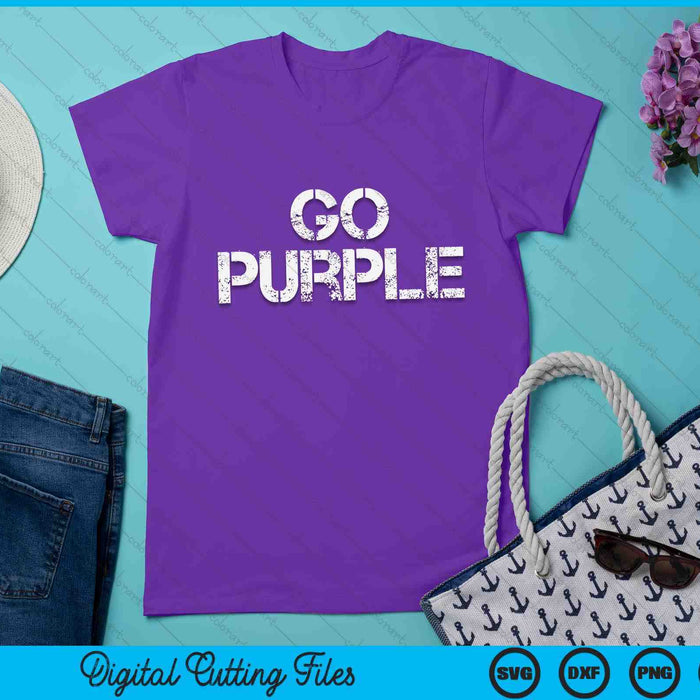 Go Purple Team Spirit Gear Color War Grape Wins The Game Fan SVG PNG Digital Cutting Files