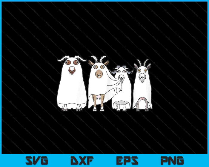 Goat Ghost Halloween Farmer Goat Lover Scary Spooky Season SVG PNG Digital Printable Files
