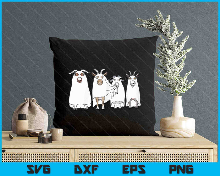 Goat Ghost Halloween Farmer Goat Lover Scary Spooky Season SVG PNG Digital Printable Files