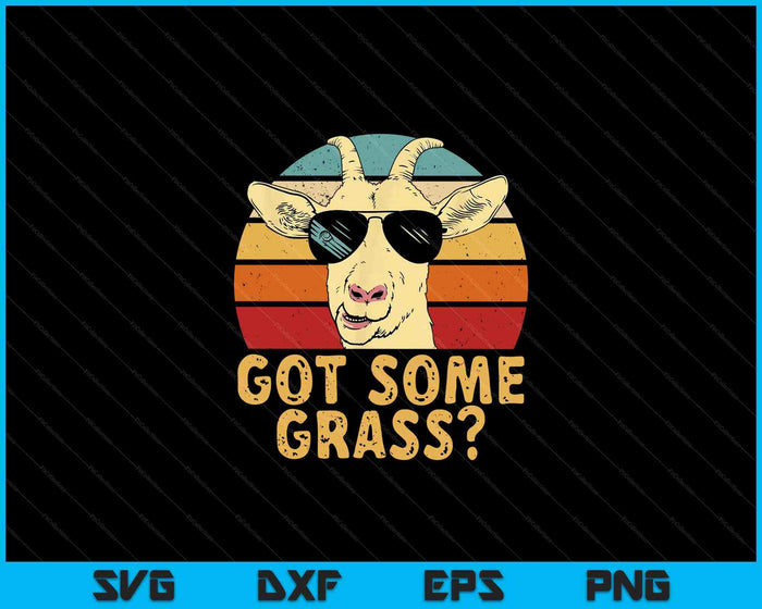 Geit wat gras grappige geit boer SVG PNG digitale snijbestanden