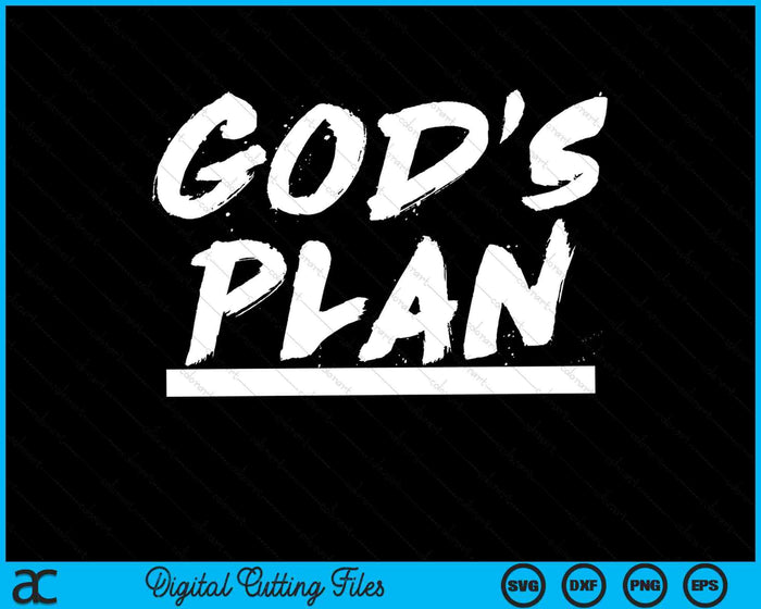 Gods plan klassieke hiphop rap fan SVG PNG digitale snijbestanden