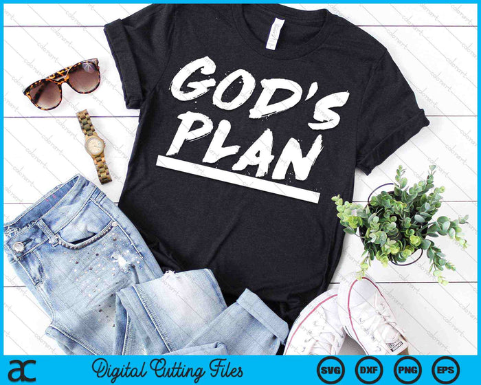 Gods plan klassieke hiphop rap fan SVG PNG digitale snijbestanden