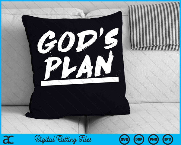 Gods plan klassieke hiphop rap fan SVG PNG digitale snijbestanden