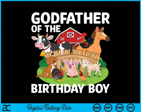 Peetvader van de jarige boerderij dier Bday partij viering SVG PNG digitale afdrukbare bestanden