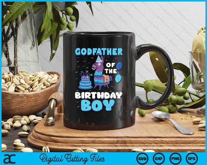 Godfather Of The Birthday Boy Llama Family Party SVG PNG Digital Cutting File