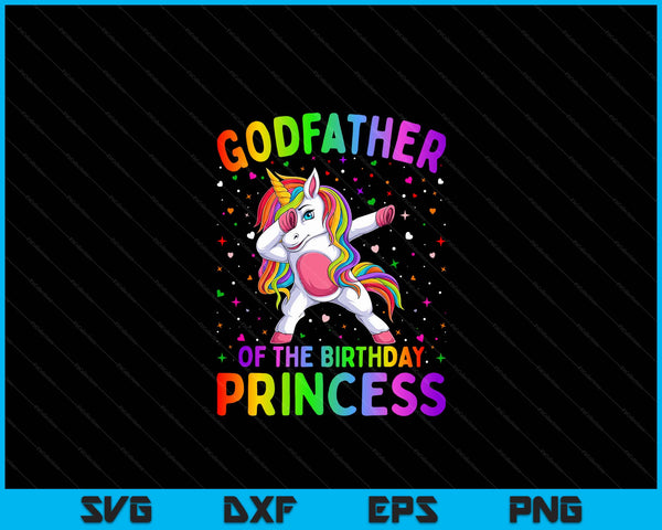 Peetvader van de verjaardag prinses meisje deppen Unicorn SVG PNG digitale afdrukbare bestanden