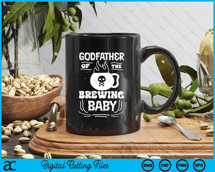 Godfather Of The Brewing Baby Halloween Pregnancy Announcement SVG PNG Digital Cutting File