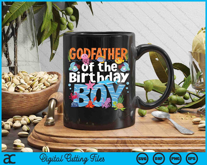 Godfather Under Sea Birthday Boy Ocean Sea Animals Themed SVG PNG Digital Cutting Files