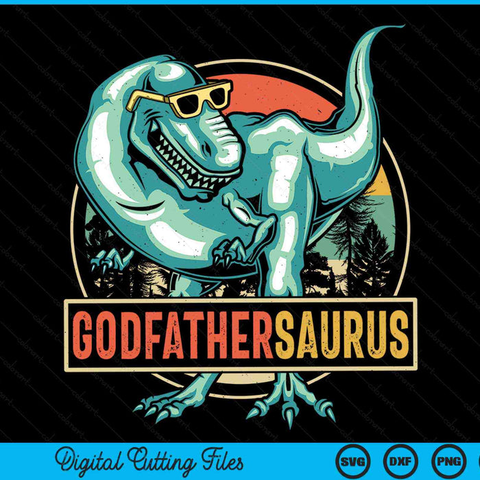 Godfathersaurus T Rex Dinosaur Godfathersaurus Family Matching SVG PNG Digital Cutting Files