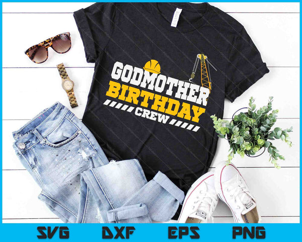 Godmather Birthday Crew Construction Birthday Party SVG PNG Digital Printable Files