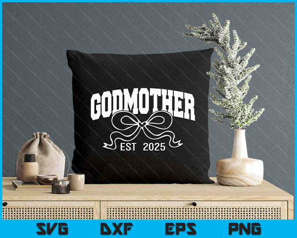 Godmother Est 2025 Coquette Bow SVG PNG Digital Printable Files