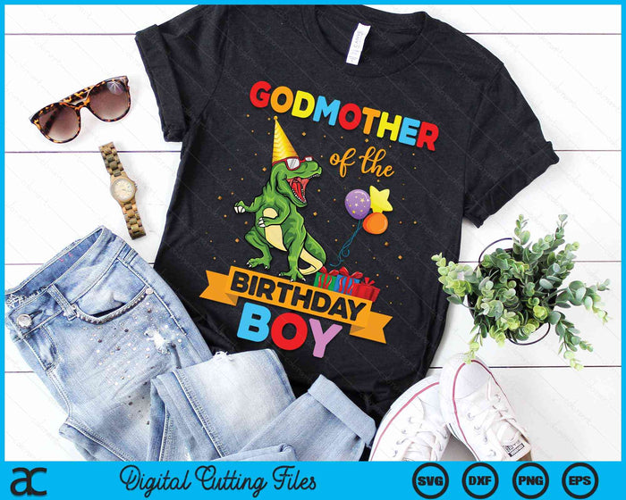 Godmother Of The Birthday Boy Family Matching Dinosaur Squad SVG PNG Digital Cutting Files