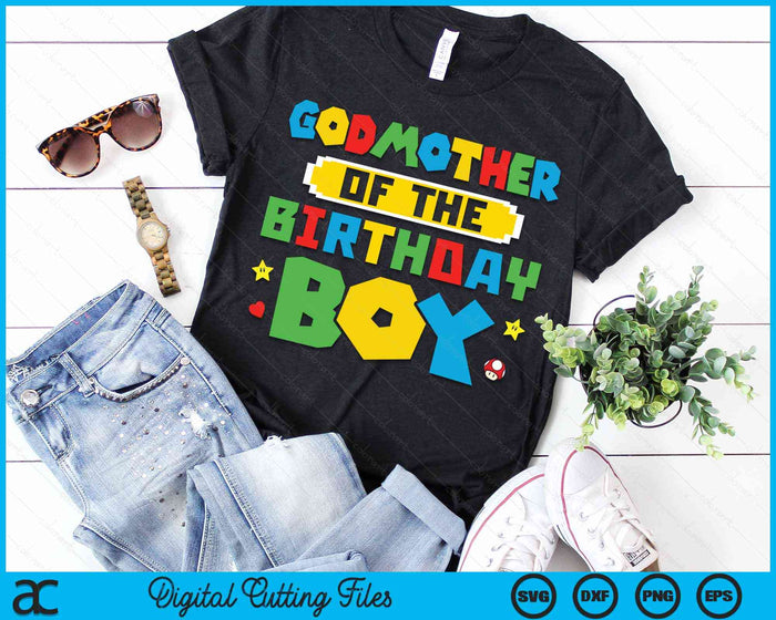 Godmother Of The Birthday Boy Game Gaming Family SVG PNG Digital Cutting Files