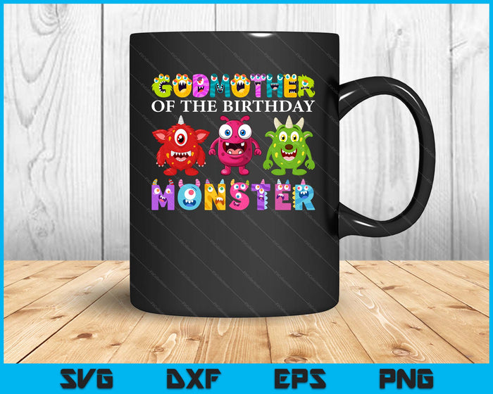 Godmother Of The Little Monster Birthday Party Family Monster SVG PNG Digital Printable Files