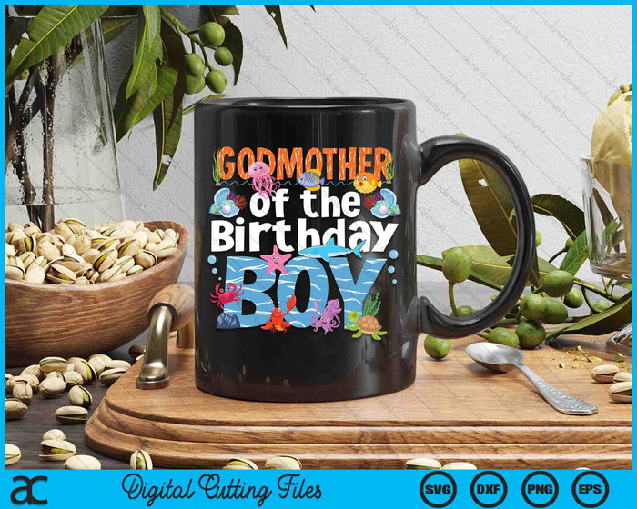 Godmother Under Sea Birthday Boy Ocean Sea Animals Themed SVG PNG Digital Cutting Files