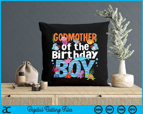 Godmother Under Sea Birthday Boy Ocean Sea Animals Themed SVG PNG Digital Cutting Files