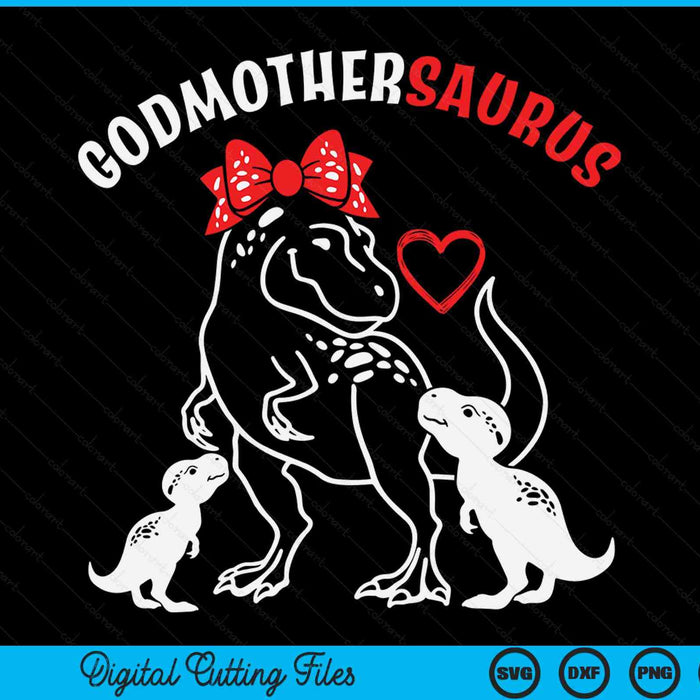 Godmothersaurus Godmother 2 Kids Dinosaur Mother's Day SVG PNG Digital Cutting Files