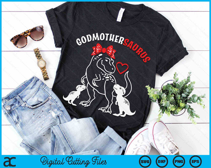 Godmothersaurus Godmother 2 Kids Dinosaur Mother's Day SVG PNG Digital Cutting Files