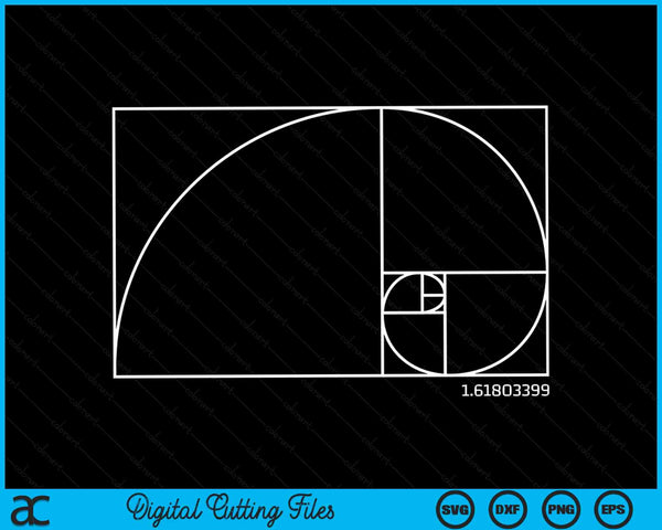 Golden Ratio Architect And Architecture Student Gift SVG PNG Digital Cutting Files