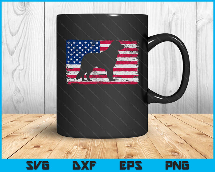 Golden Retriever Vintage USA Flag SVG PNG Digital Printable Files