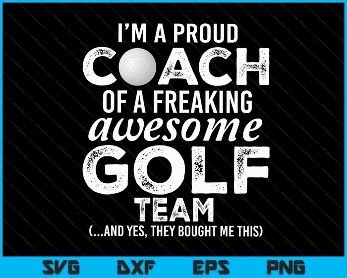 Golf Coach Funny Thank You Appreciation Gift SVG PNG Digital Cutting Files