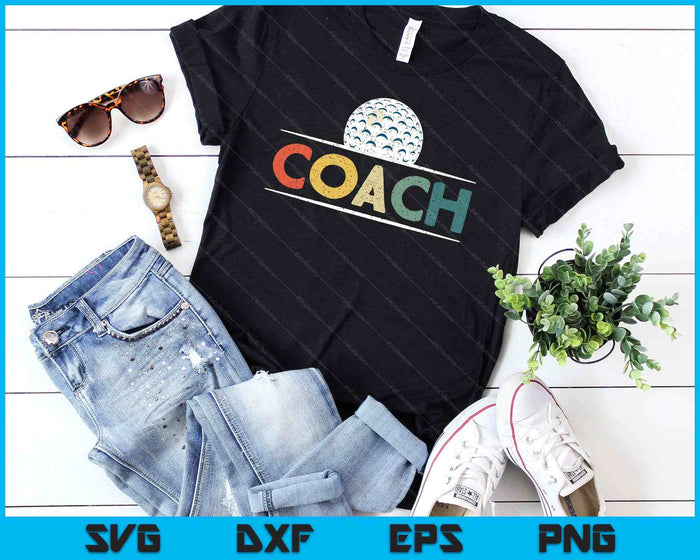 Golf Coach Gifts Vintage Ball Coaching SVG PNG Digital Cutting Files