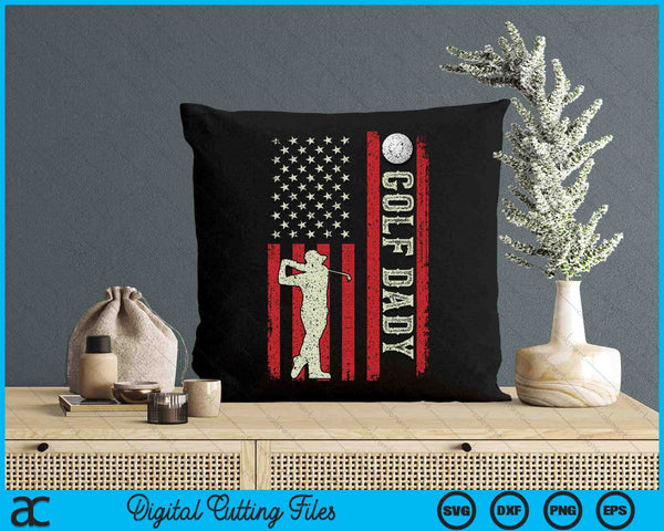 Golf Dady US Flag Gifts For Dady SVG PNG Digital Printable Files