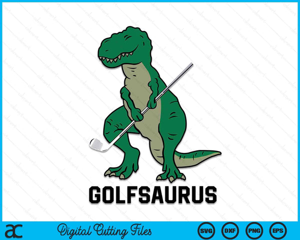 Golf Dinosaur Golf Boy Kids Golf Golfsaurus SVG PNG Digital Cutting Files