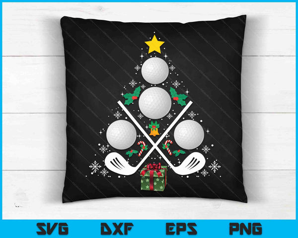 Golf Equipment Christmas Tree Christmas Golf SVG PNG Digital Cutting Files