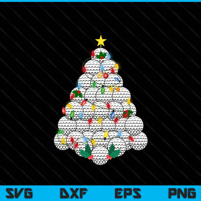 Golf football Christmas tree Xmas pajamas player coach SVG PNG cut file for Cricut
