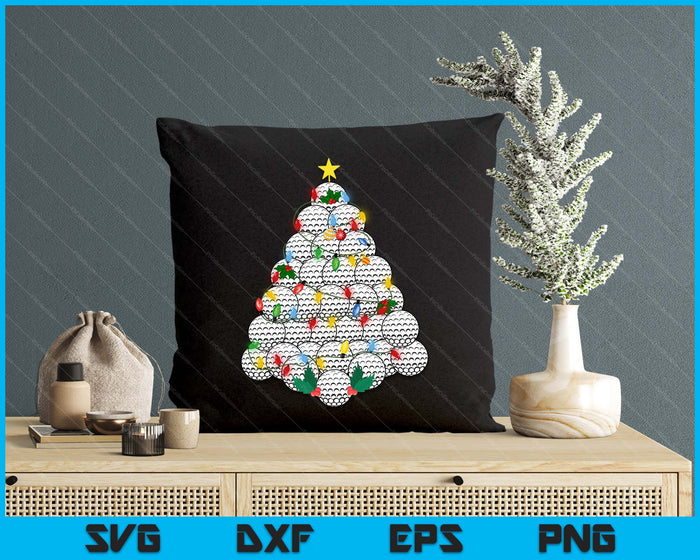 Golf Football Christmas Tree Xmas Pajamas Player Coach SVG PNG Digital Printable Files