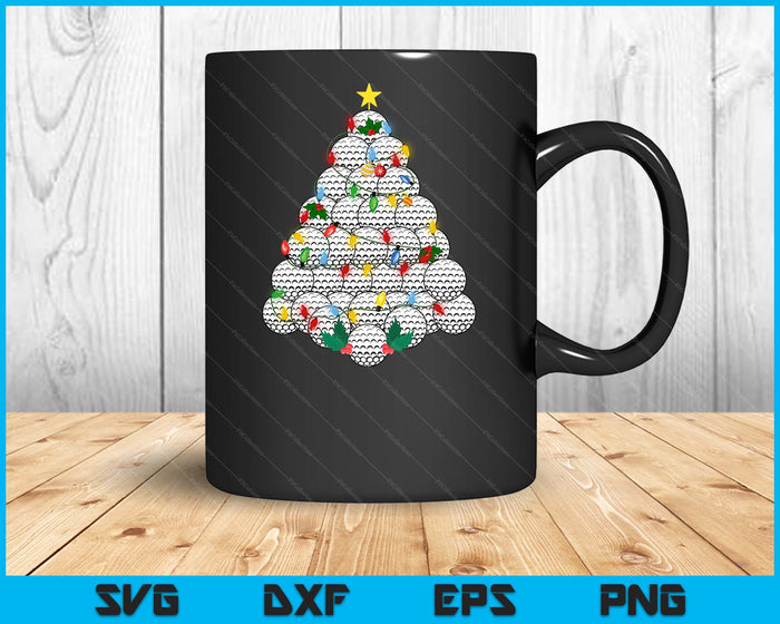 Golf Football Christmas Tree Xmas Pajamas Player Coach SVG PNG Digital Printable Files