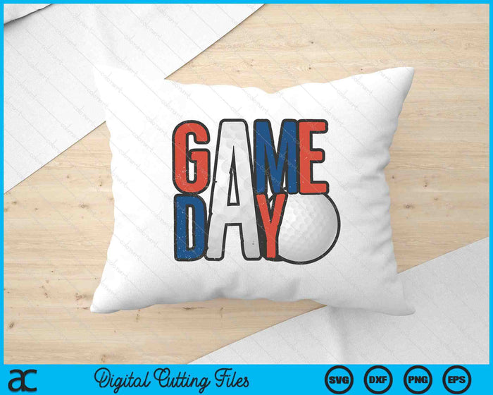 Golf Game Day Navy Blue And Red SVG PNG Digital Printable Files