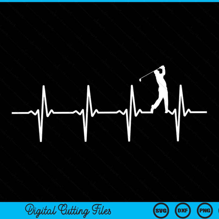 Golf Heartbeat SVG PNG snijden afdrukbare bestanden