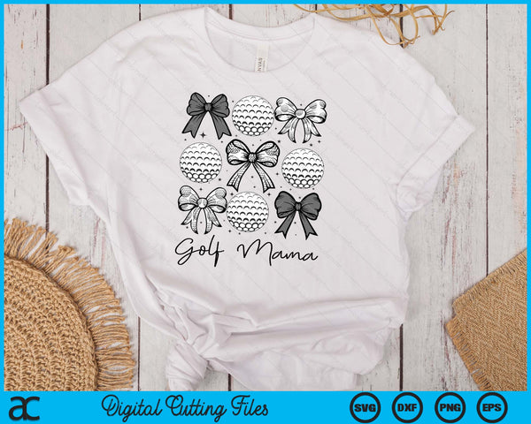 Golf Mama Coquette Bow Golf Season SVG PNG Digital Printable Files