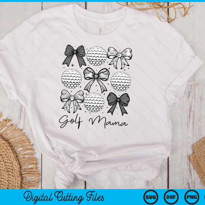 Golf Mama Coquette Bow Golf Season SVG PNG Digital Printable Files